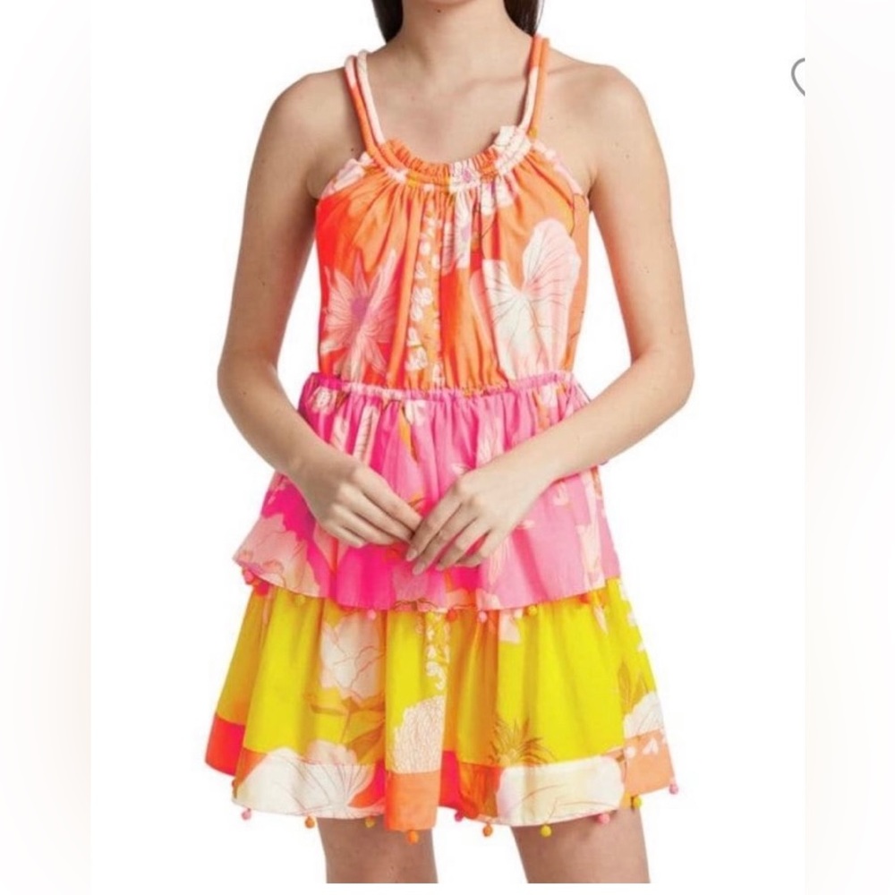 Farm Rio Mixed Neon Garden Minidress Size M